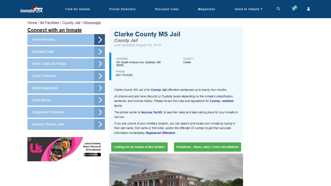 Clarke County MS Jail - Inmate Locator - Quitman, MS